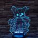 Kiskutya virág 7színű 3D led lámpa
