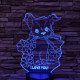 Kiskutya virág 7színű 3D led lámpa