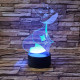 Róka mosoly 7 színű 3D led lámpa