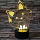 Róka bébi 7 színű 3D led lámpa