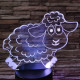 Bárány ugrik 7 színű 3D led lámpa
