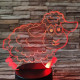 Bárány ugrik 7 színű 3D led lámpa