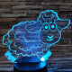 Bárány ugrik 7 színű 3D led lámpa