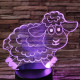 Bárány ugrik 7 színű 3D led lámpa