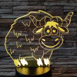 Kos 7 színű 3D led lámpa