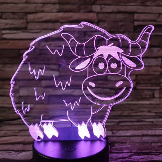 Kos 7 színű 3D led lámpa