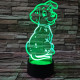 Dalmata kölyök 7színű 3D led lámpa