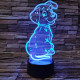 Dalmata kölyök 7színű 3D led lámpa