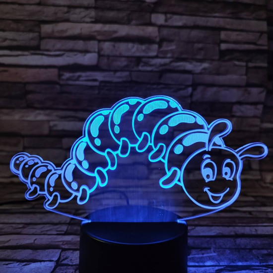 Kukac 7 színű 3D led lámpa