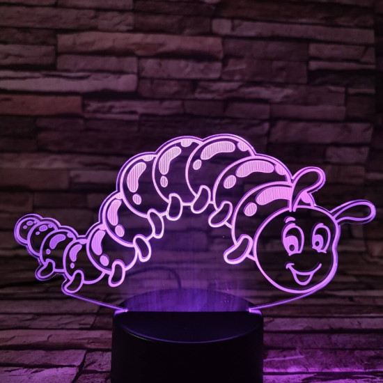 Kukac 7 színű 3D led lámpa