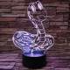 Kígyó pajti 7 színű 3D led lámpa