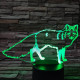 Róka 3 7 színű 3D led lámpa