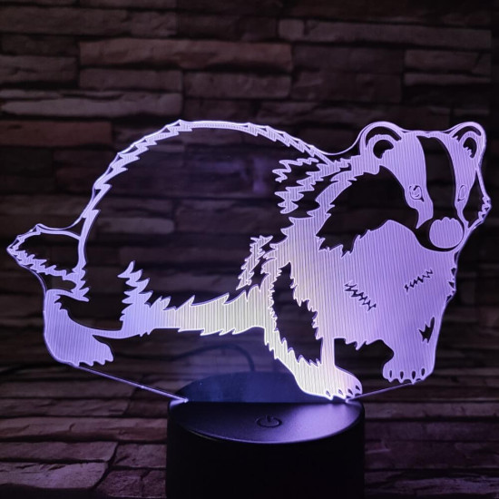 Borz 7 színű 3D led lámpa