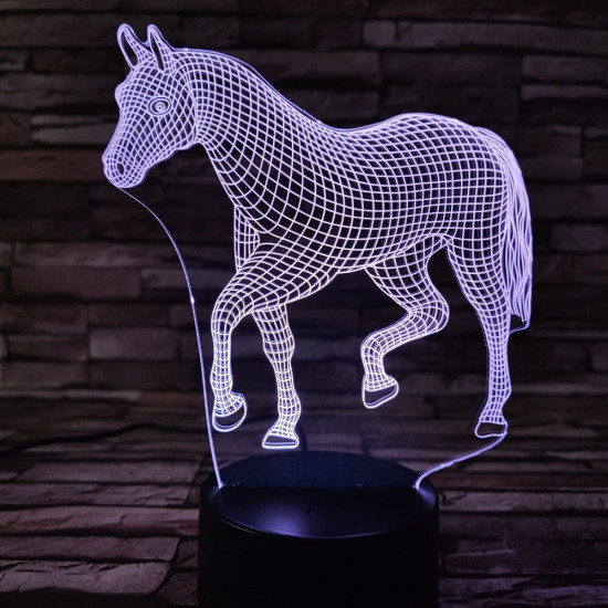 Póni 7 színű 3D led lámpa