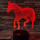 Póni 7 színű 3D led lámpa