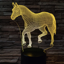 Póni 7 színű 3D led lámpa