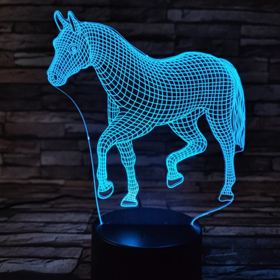Póni 7 színű 3D led lámpa