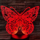 Pillangó 2 7 színű 3D led lámpa 