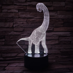 Brachiosaurus 7 színű 3D led lámpa