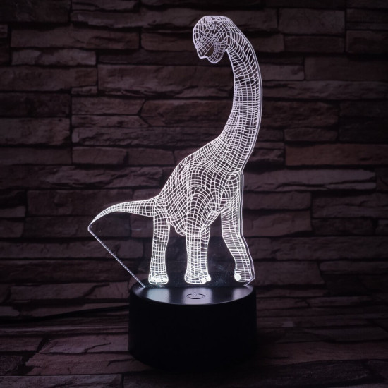 Brachiosaurus 7 színű 3D led lámpa