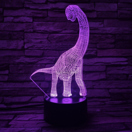 Brachiosaurus 7 színű 3D led lámpa
