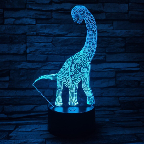 Brachiosaurus 7 színű 3D led lámpa