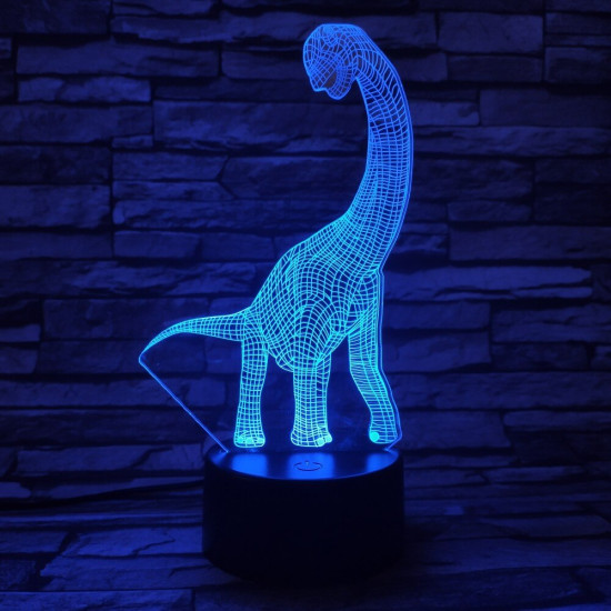 Brachiosaurus 7 színű 3D led lámpa