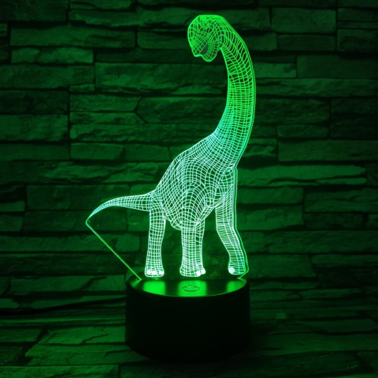 Brachiosaurus 7 színű 3D led lámpa