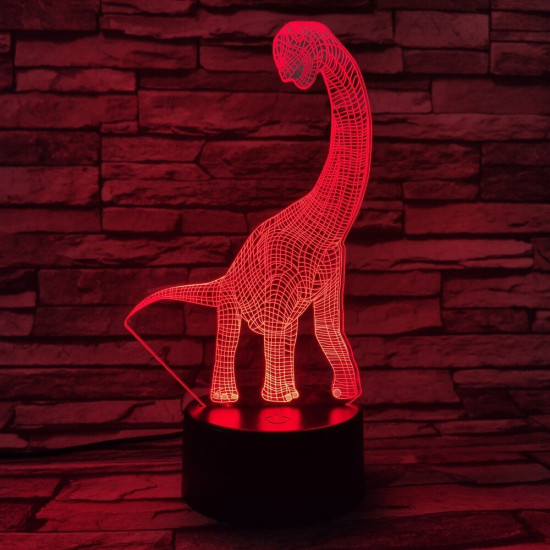 Brachiosaurus 7 színű 3D led lámpa