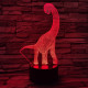 Brachiosaurus 7 színű 3D led lámpa