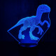 Velocitaptor 7 szinű 3 3D led lámpa