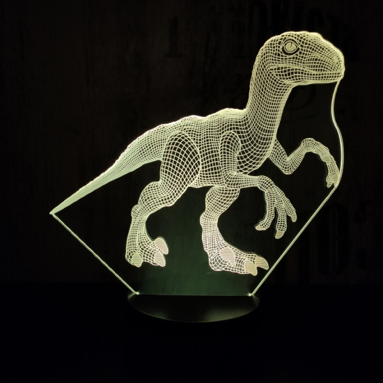 Velocitaptor 7 szinű 3 3D led lámpa
