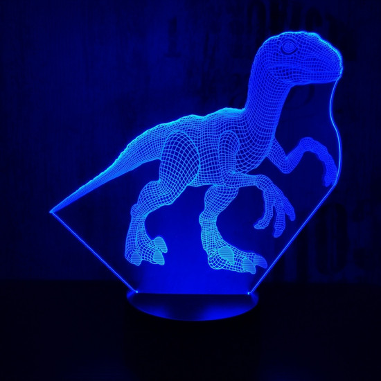 Velocitaptor 7 szinű 3 3D led lámpa