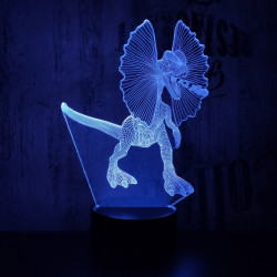 Dilophosaurus 7 színű 3D led lámpa