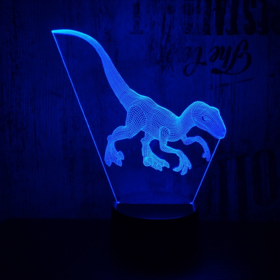 Velocitaptor 2 7 színű 3D led lámpa