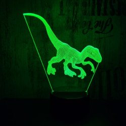 Velocitaptor 2 7 színű 3D led lámpa