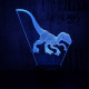 Velocitaptor 2 7 színű 3D led lámpa