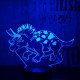 Triceratops 7 színű 3D led lámpa