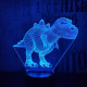 Tyrannosaurus rex 2  7 szinű 3D led lámpa