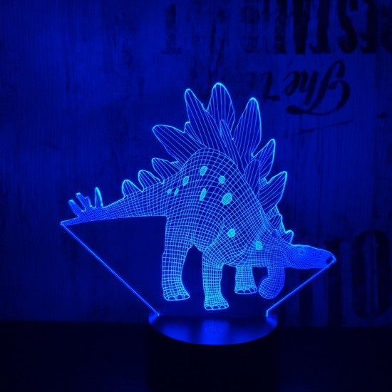 Stegosaurus 5 7 színű 3D led lámpa