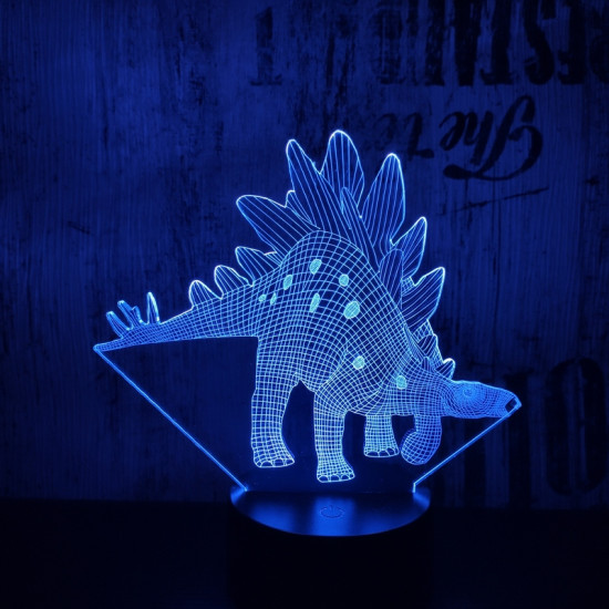 Stegosaurus 5 7 színű 3D led lámpa