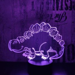 Stegosaurus 2 7 színű 3D led lámpa