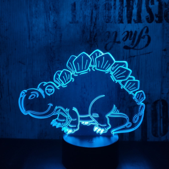Stegosaurus 2 7 színű 3D led lámpa