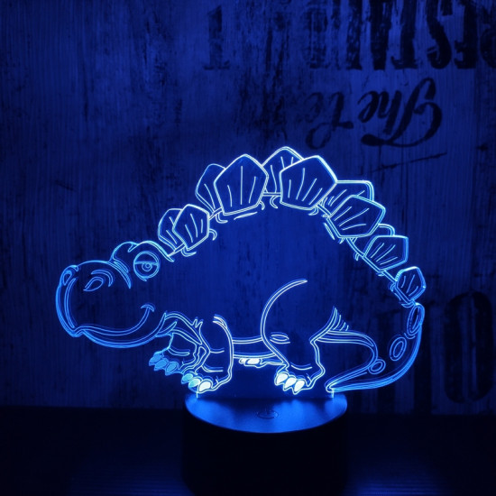Stegosaurus 2 7 színű 3D led lámpa