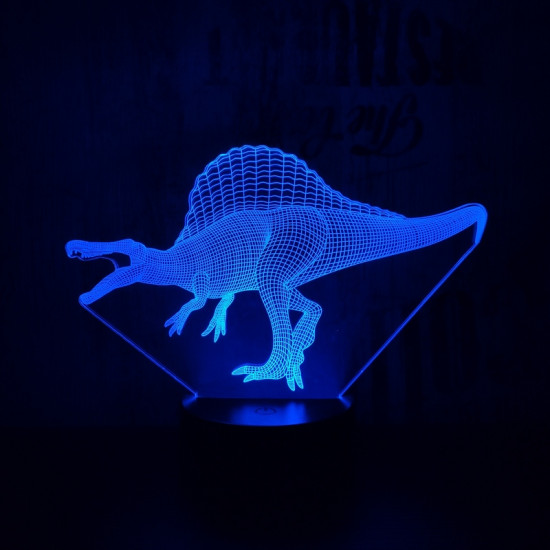 Spinosaurus 2 7 színű  3D led lámpa