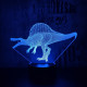 Spinosaurus 2 7 színű  3D led lámpa