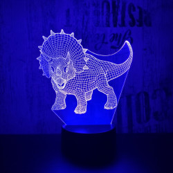 Triceratops 2 7 színű d lámpa