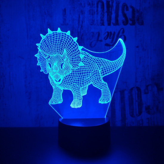 Triceratops 2 7 színű d lámpa