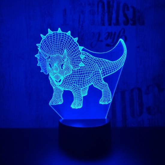 Triceratops 2 7 színű d lámpa