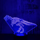 Dinó csontváz 7 színű 3D led lámpa